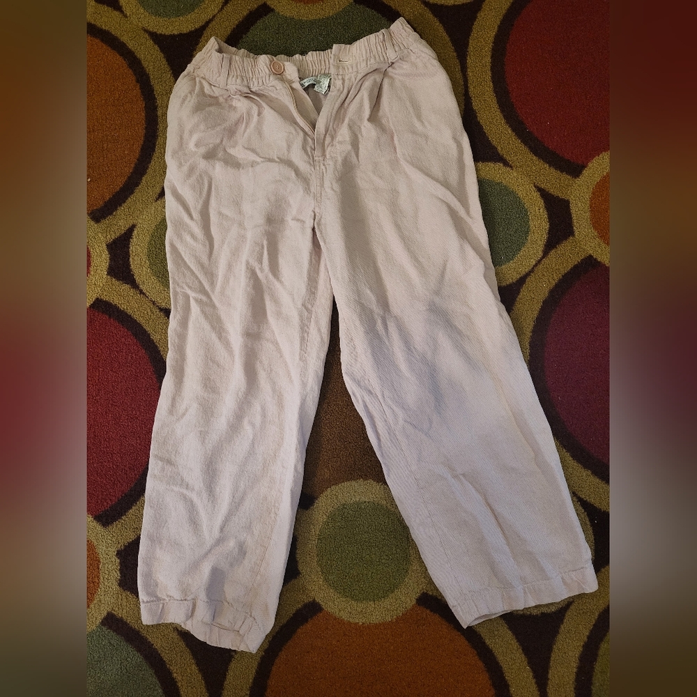 Zara Pink Medium Linen Pant